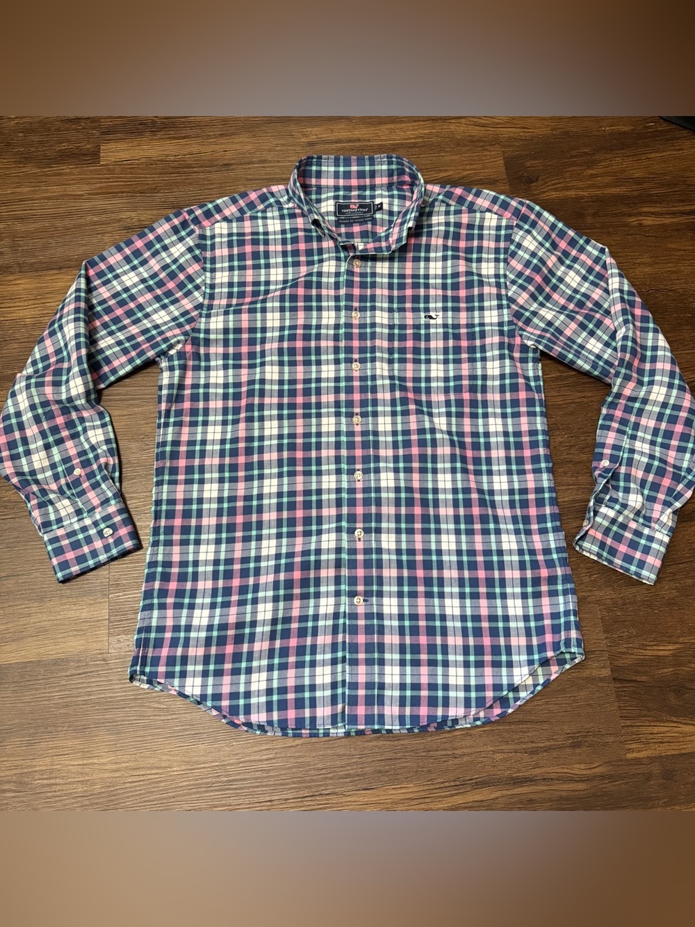 VINEYARD VINES PERFORMANCE MENS CLASSIC FIT TUCKER PLAID SHIRT SZ MED EUC